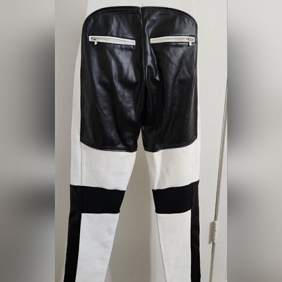 Mistress Rocks Los Angeles PU Black and White Pants Size M - Picture 5 of 11